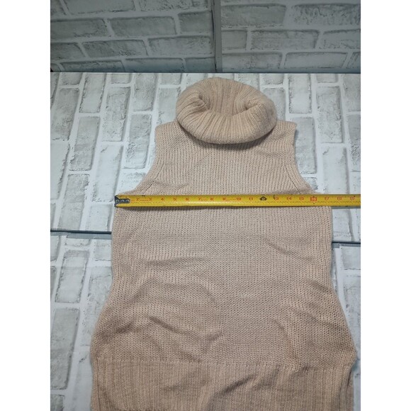 Mossimo Sweater Vest Cable Knit Cream Women’s Turtleneck Sz XS/TP - Picture 3 of 8
